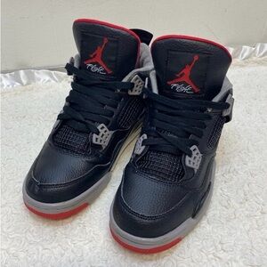 Nike Air Jordan 4 Retro "Bred Reimagined" Men's Shoes Black/Fire Red Size 8